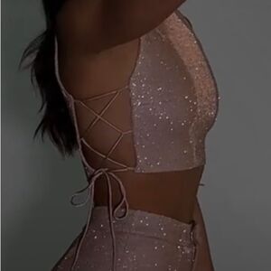 SLA the label Nude Lou Lace Up Top